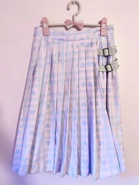 ♡ swankiss heart plaid skirt ♡